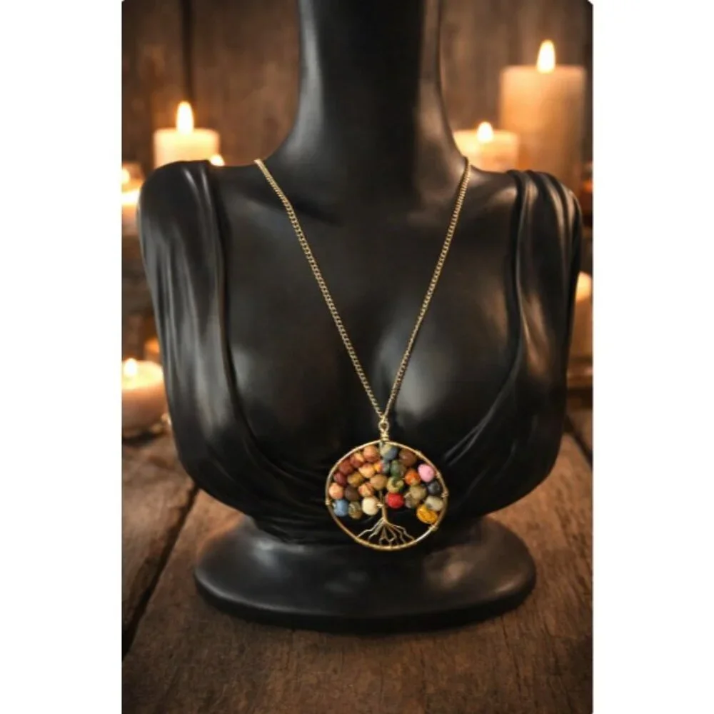 Handcrafted Artisan Tree of Life Necklace‎ Aasha by Anju